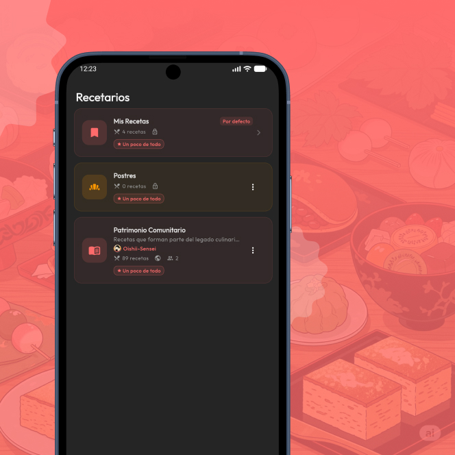 Recetarios colaborativos de Oishii